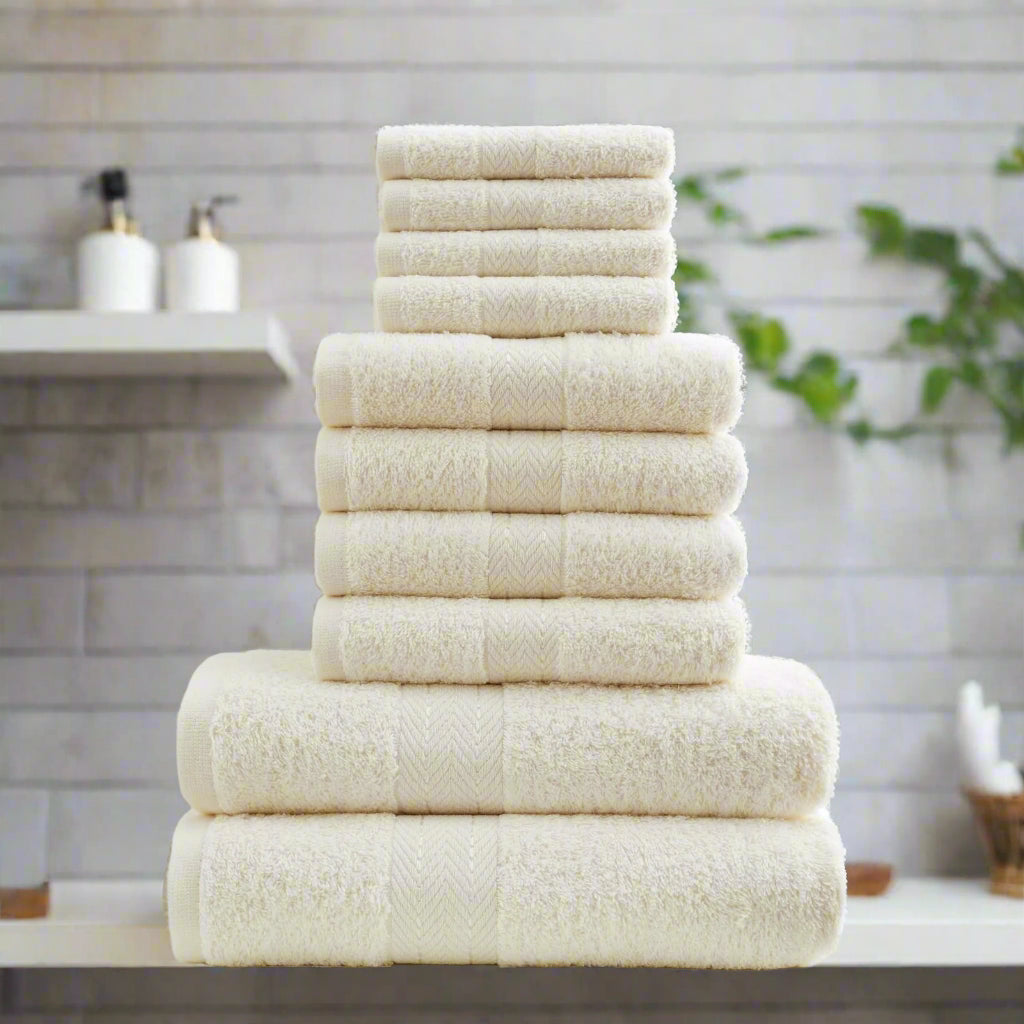 Home & Bath 10 Piece Bale Towel Set