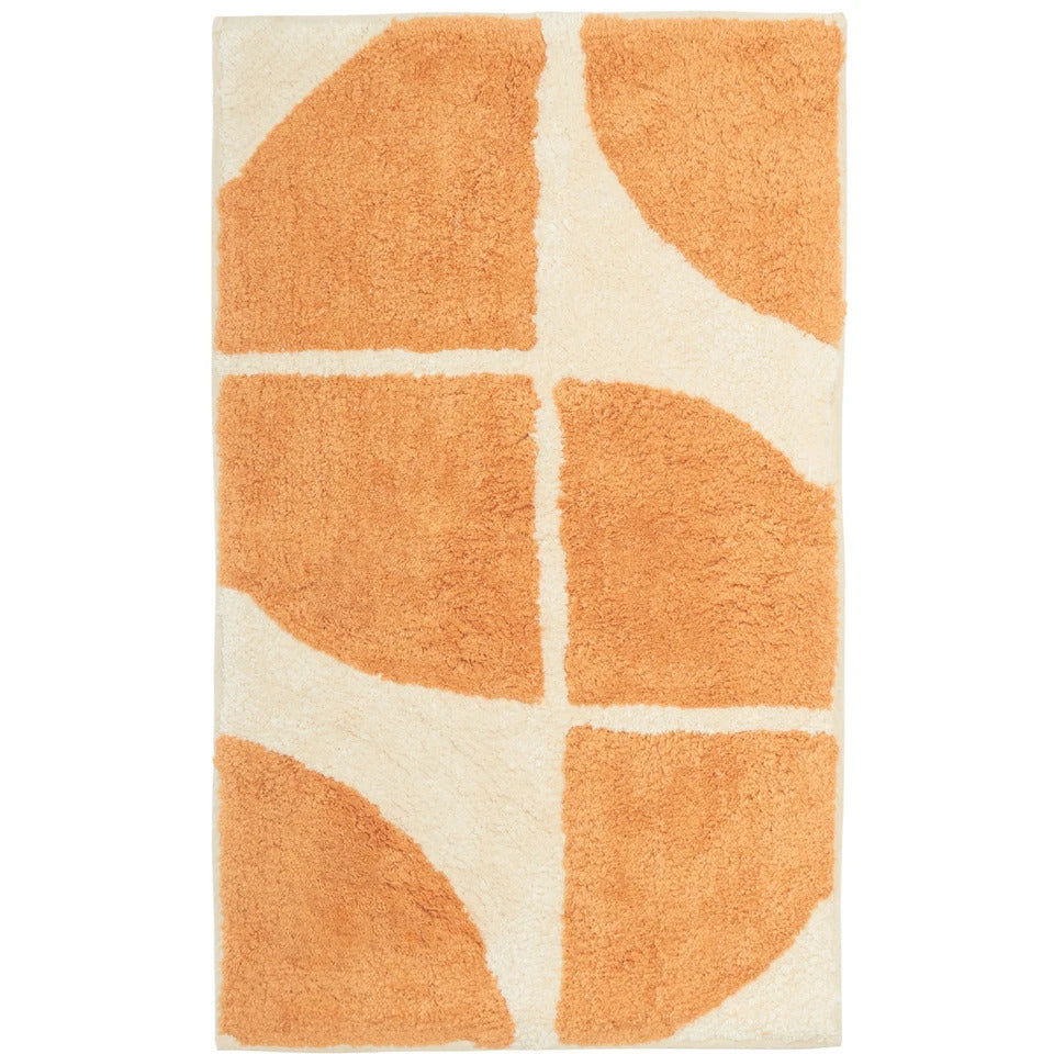 Abstract Curve Bath Mat 100% Cotton 4 Colours