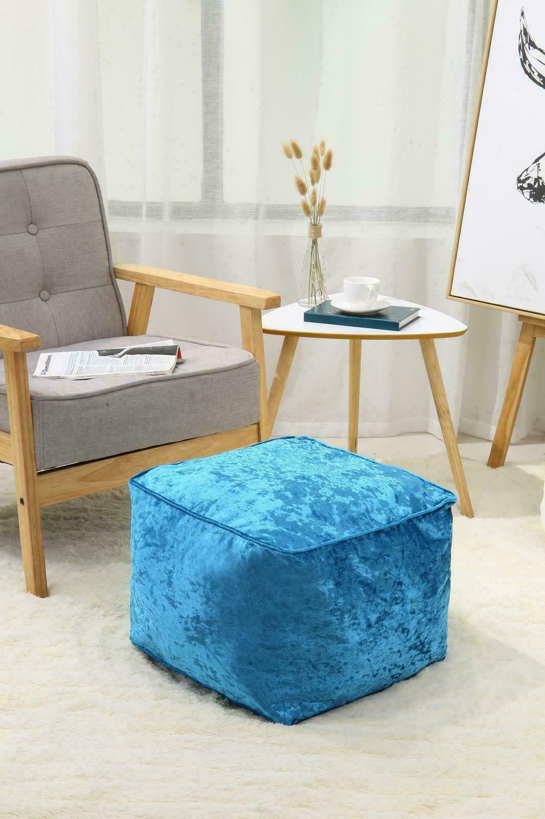 Crushed Velvet Foot Stool 13 Colours