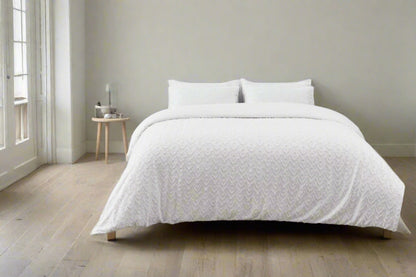 Chevron Arrow Textured Microfibre Duvet Set 3 Colours