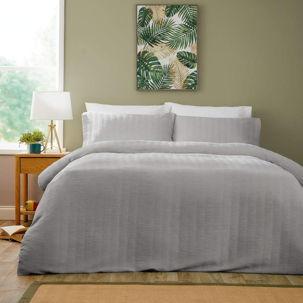 Textured Microfibre Duvet Set 3 Colours