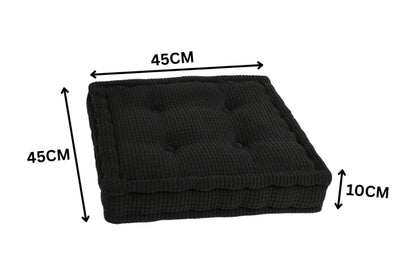 Square Textured Booster Cushion Seat Pads 7 Colours