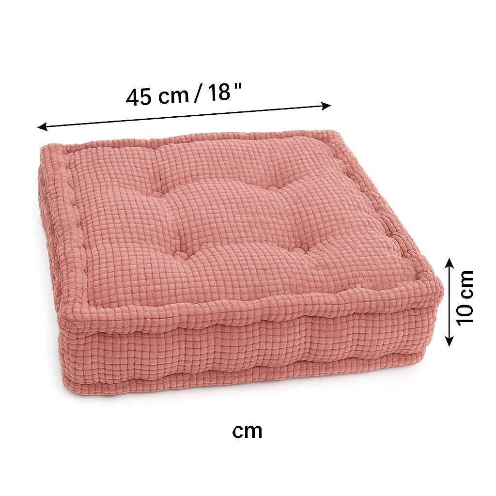 Square Textured Booster Cushion Seat Pads 7 Colours