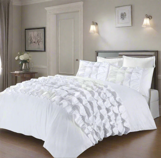 Ruffled Duvet Cover Set 3 Colours