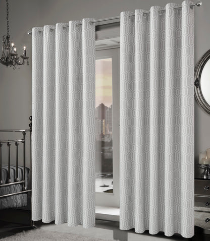 Jacquard Eyelet Curtains 3 Colours