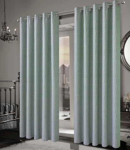 Jacquard Eyelet Curtains 3 Colours
