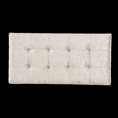 Crushed Velvet Storage Box Ottoman Pouffe 4 Colours 2 Sizes