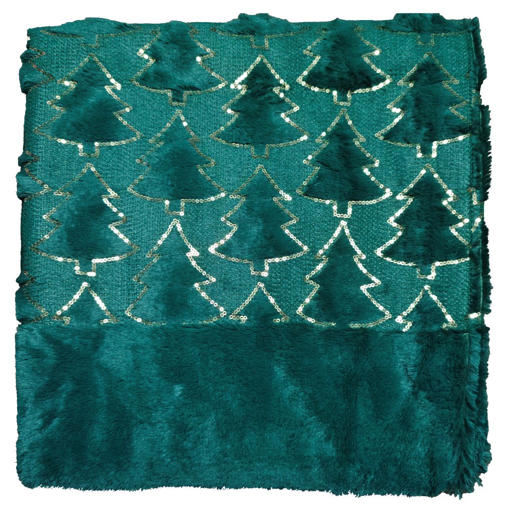 Festive Tree Teddy Duvet Set Matching Blanket & Cushions