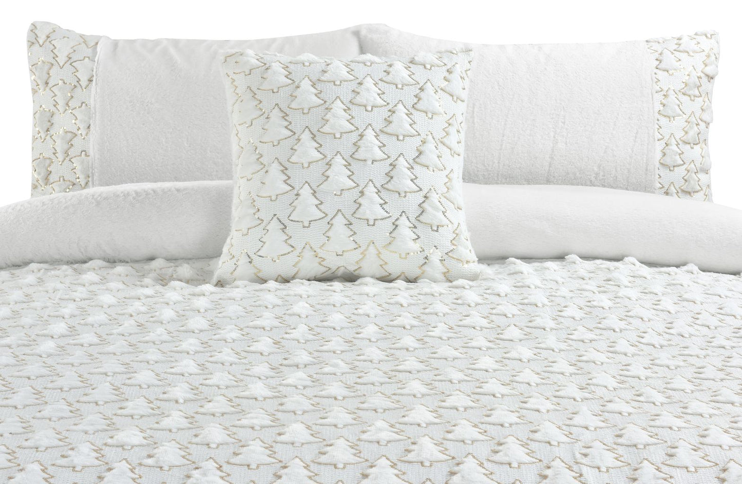 Festive Tree Teddy Duvet Set Matching Blanket & Cushions