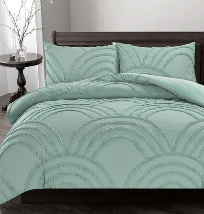 Luna Crest Textured Duvet Set 3 Colours