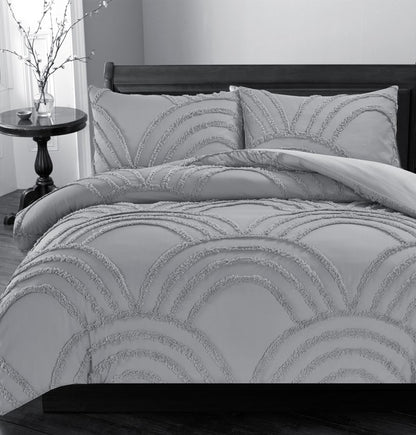 Luna Crest Textured Duvet Set 3 Colours