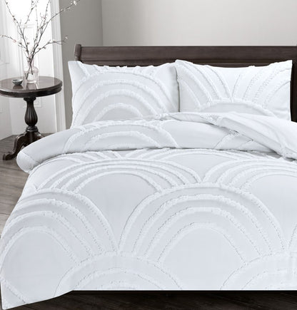 Luna Crest Textured Duvet Set 3 Colours