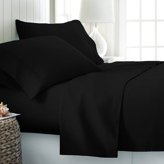 300 Thread Count Egyptian Cotton Black Duvet Set All Bed Sizes