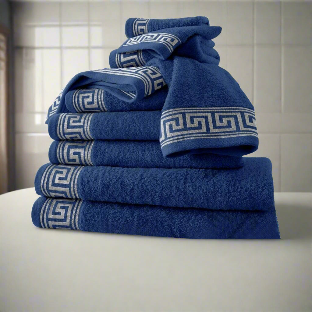 Eros Embossed 8 Piece Towel Bale Set 5 Colours