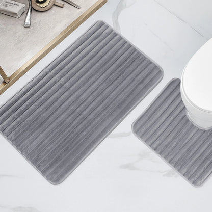 Ribbed Bath Mat Set 4 Colours