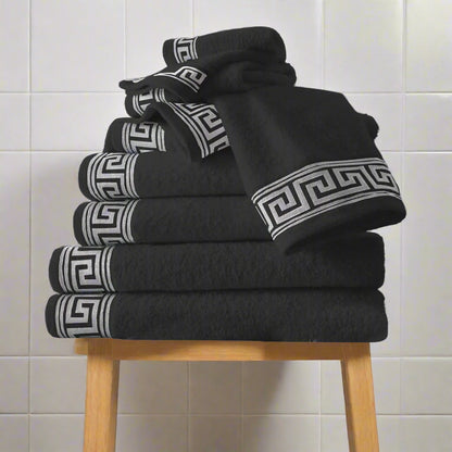 Eros Embossed 8 Piece Towel Bale Set 5 Colours