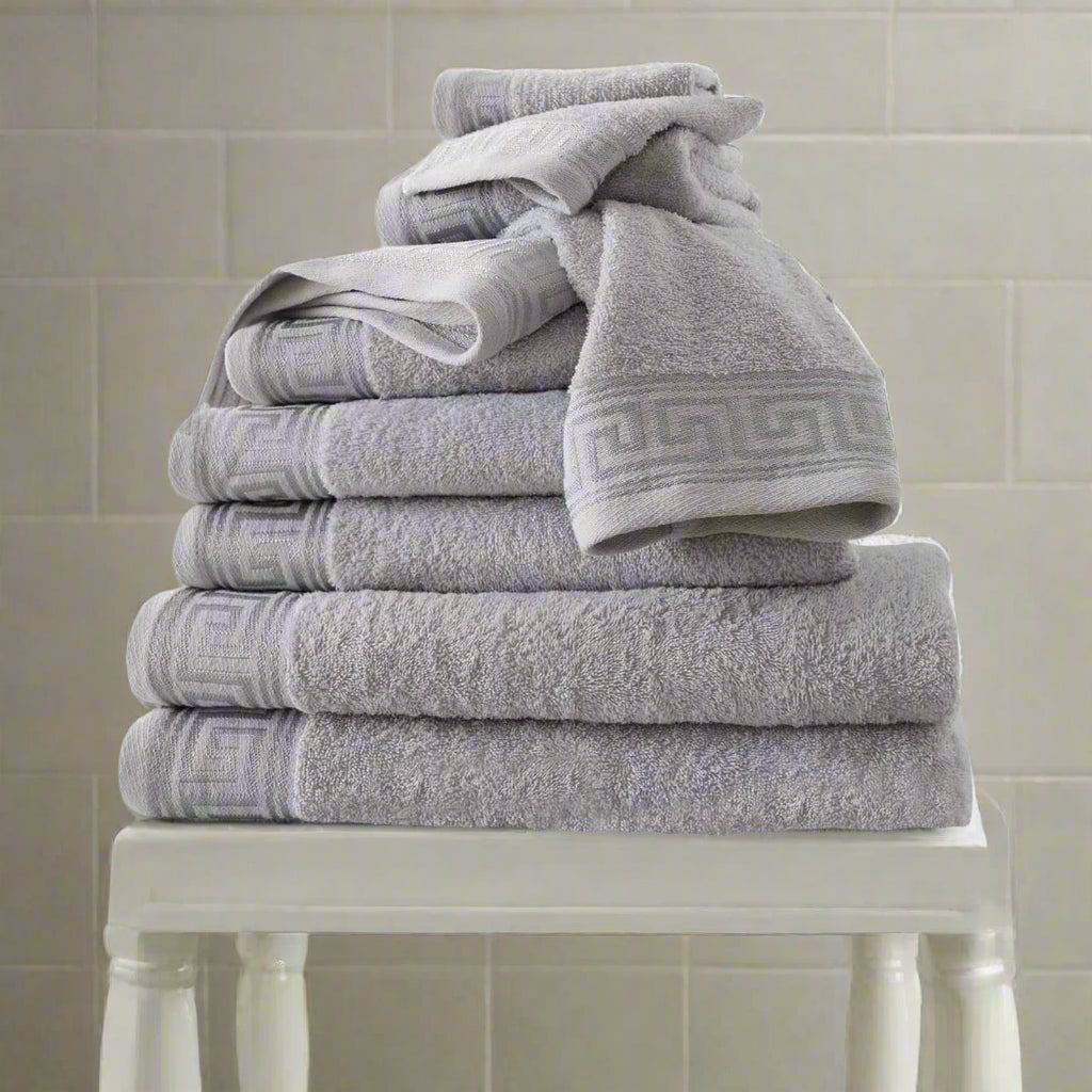 Eros Embossed 8 Piece Towel Bale Set 5 Colours