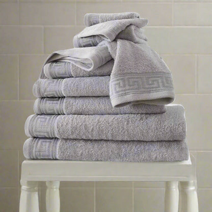 Eros Embossed 8 Piece Towel Bale Set 5 Colours