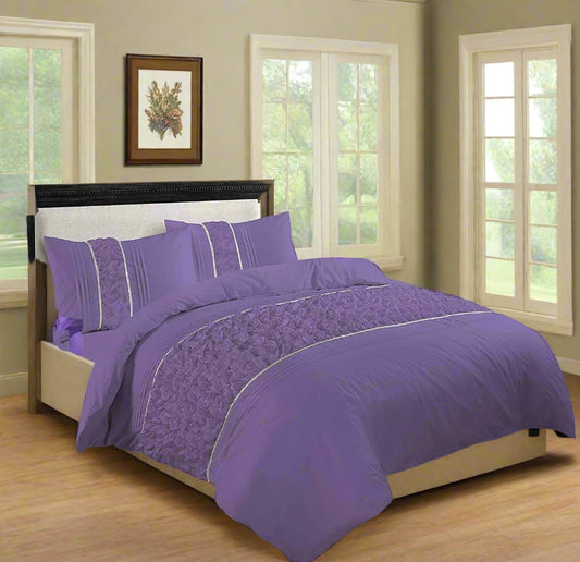 Ruffled Diamond Lace Duvet Set 3 Colours