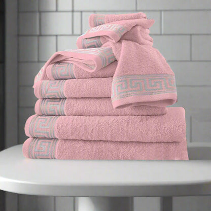Eros Embossed 8 Piece Towel Bale Set 5 Colours