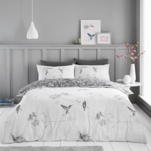 Humming Bird Printed Duvet Set