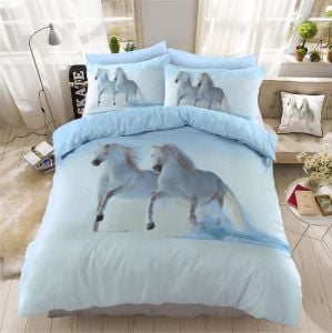 Printed Horses Duvet Cover Set