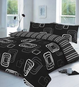 Squares With Lines Duvet Set