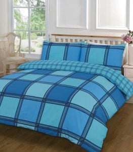 Check Thick Lined Duvet Set