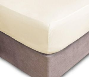 Cream 300 Thread Count Egyptian Cotton Fitted Sheet 25 cm Deep 10"