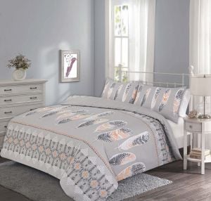 Feather Patterned Duvet Set