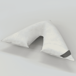 grey v-shape pillow 3d render 01 copy
