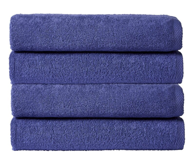 blue bath towels
