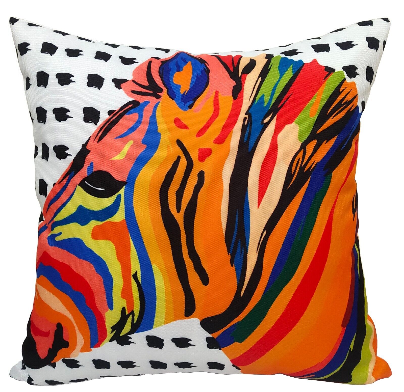 Coloured Zebra Filled Cushion